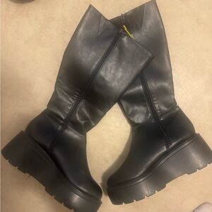 BAMBOO black Platform Knee-High Boots size 9 NWOT never used